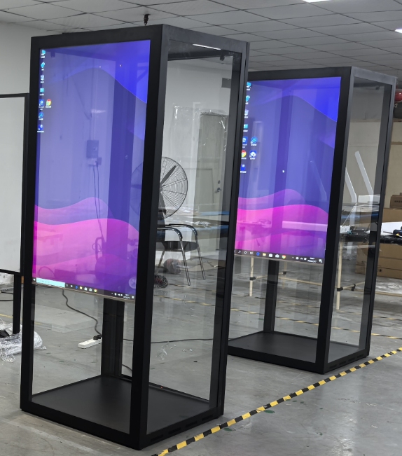 Tampilan layar oled transparan 55 inci