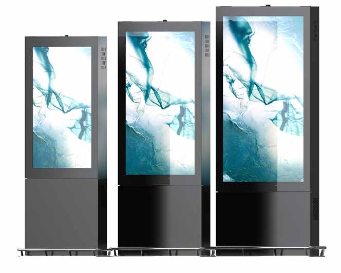 Tahan Cuaca Luar Ruangan 32 43 55 86 98 100 Inci 4K LCD 3000 Nits IP65 Kios